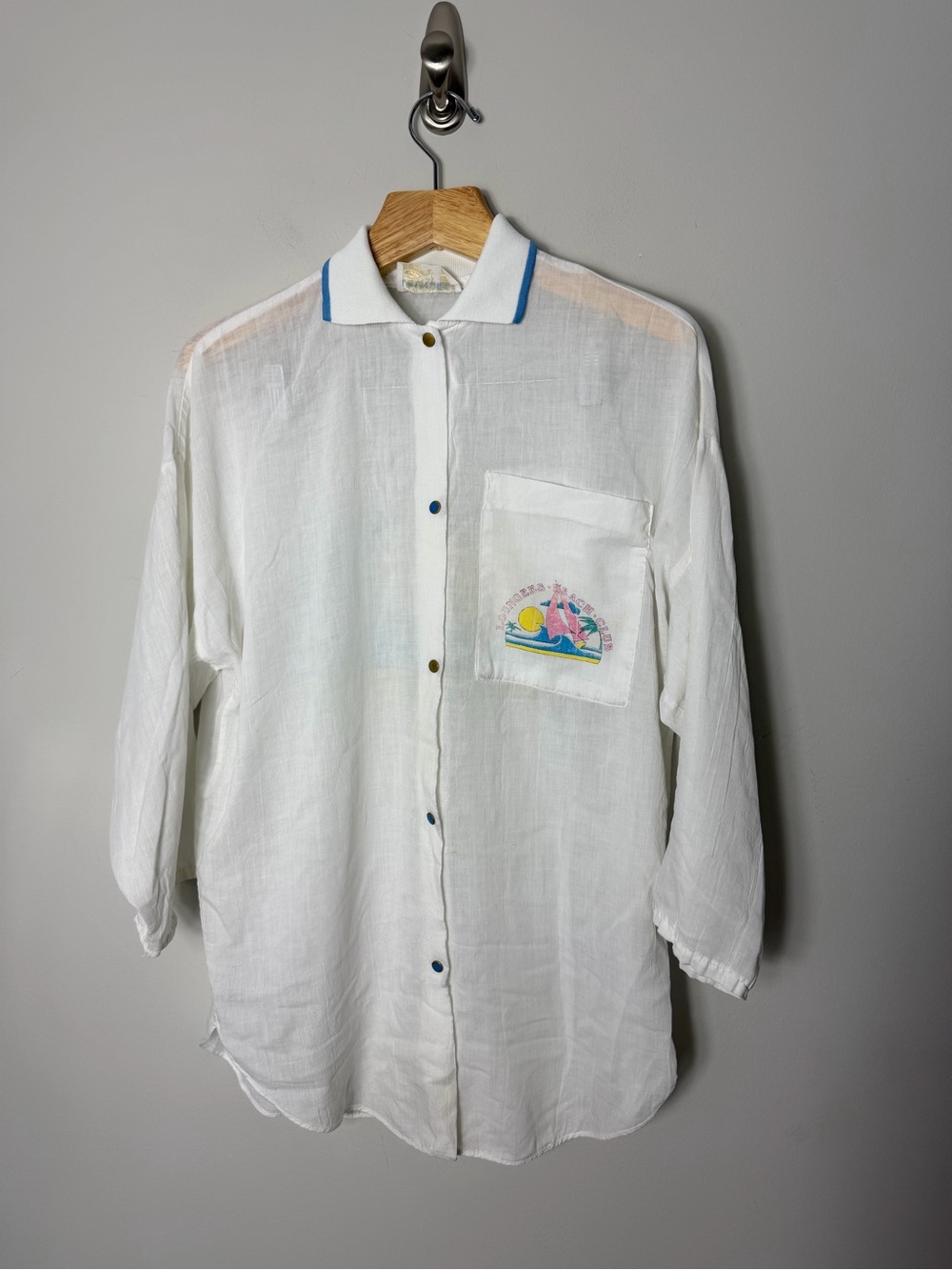 Vintage Loungees Swim Coverup Beach Tunic Faded Graphic Size Medium 539